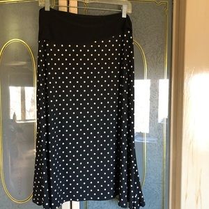 Carole Little Black & White Polka Dot A-Line Skirt